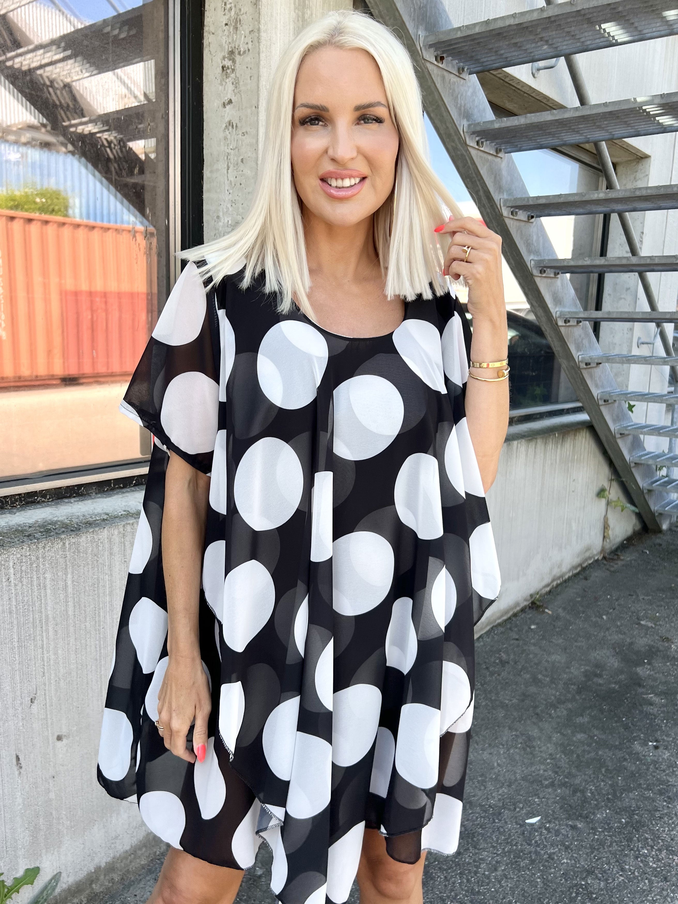 Wanda - Tunika kjole i chiffonstof